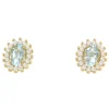 Roman Joyero Pendientes<Pendientes KARAKA en oro amarillo de 18 kilates circonitas con aguamarina