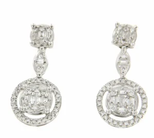 Roman Joyero Pendientes<Pendientes LATIFE en oro blanco con brillantes