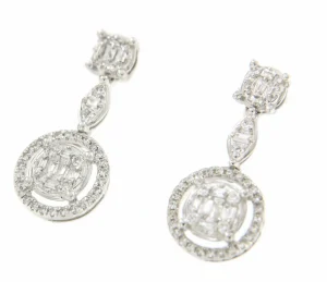 Roman Joyero Pendientes<Pendientes LATIFE en oro blanco con brillantes