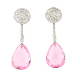 Roman Joyero Pendientes<Pendientes MARIANA desmontables, oro blanco 18 ktes con brillantes