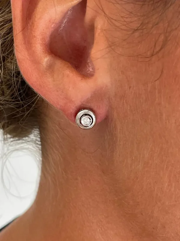 Roman Joyero Pendientes<Pendientes MOKKARILLOS dormilones desmontables de brillantes oro 18 ktes