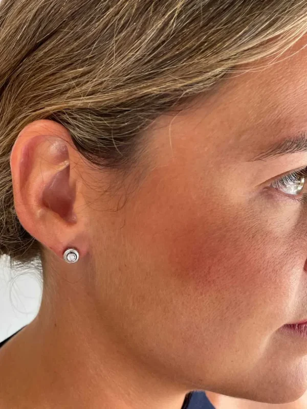 Roman Joyero Pendientes<Pendientes MOKKARILLOS dormilones desmontables de brillantes oro 18 ktes