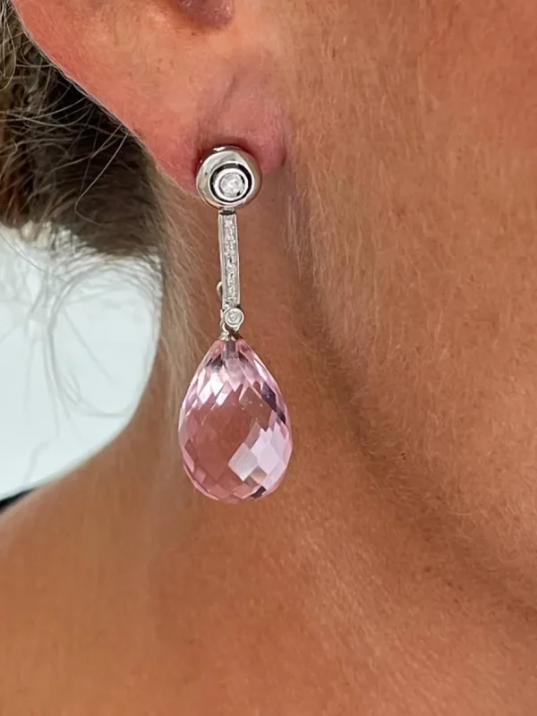 Roman Joyero Pendientes<Pendientes MOKKARILLOS dormilones desmontables de brillantes oro 18 ktes