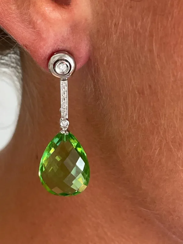 Roman Joyero Pendientes<Pendientes MOKKARILLOS dormilones desmontables de brillantes oro 18 ktes