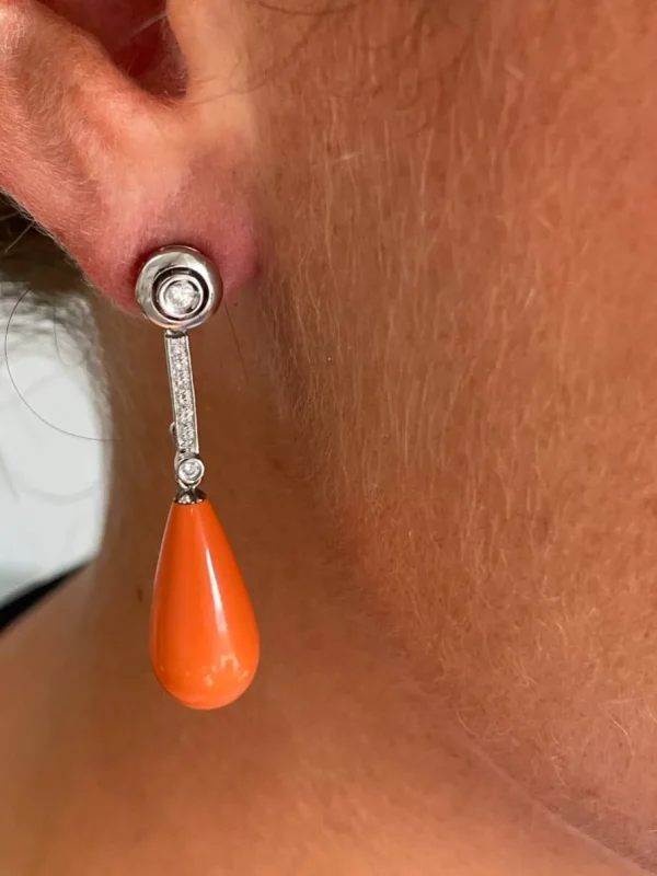 Roman Joyero Pendientes<Pendientes MOKKARILLOS dormilones desmontables de brillantes oro 18 ktes