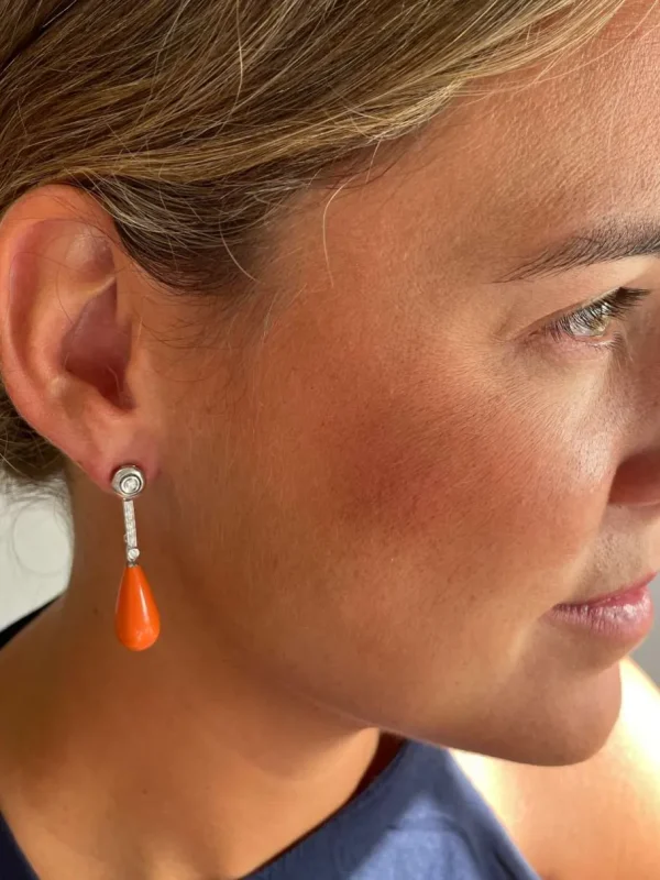 Roman Joyero Pendientes<Pendientes MOKKARILLOS dormilones desmontables de brillantes oro 18 ktes