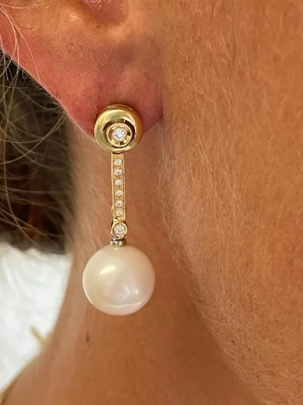 Roman Joyero Pendientes<Pendientes MOKKARILLOS dormilones desmontables de brillantes oro 18 ktes