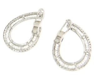 Roman Joyero Pendientes<Pendientes NURGUL en oro blanco con diamantes y baguettes