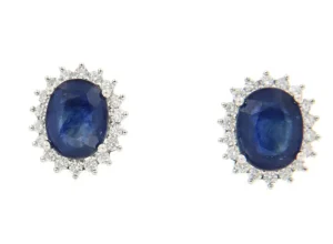 Roman Joyero Pendientes<Pendientes NURTEN en oro blanco con zafiros y brillantes