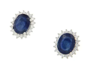 Roman Joyero Pendientes<Pendientes NURTEN en oro blanco con zafiros y brillantes