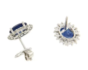 Roman Joyero Pendientes<Pendientes NURTEN en oro blanco con zafiros y brillantes