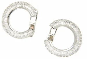 Roman Joyero Pendientes<Pendientes SEHRAZAD en oro blanco con diamantes y baguettes