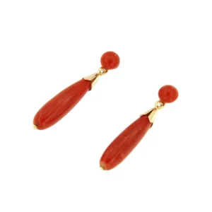 Roman Joyero Pendientes<Pendientes SEYCHELLES de oro de 18 kilates y corales