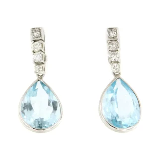 Roman Joyero Pendientes<Pendientes TERESA desmontable en oro de blanco de 18 ktes y diamantes