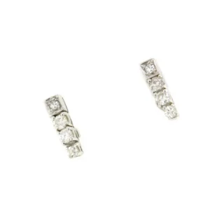 Roman Joyero Pendientes<Pendientes TERESA desmontable en oro de blanco de 18 ktes y diamantes