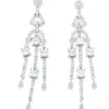 Roman Joyero Pendientes<Pendientes VARSOVIA largos en espigas de circonita blancas/ esmeralda