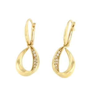 Roman Joyero Pendientes<Pendientes VIROL en oro amarillo de 18 kilates con circonitas
