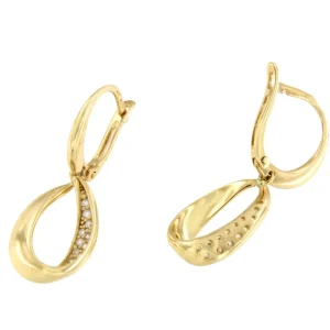 Roman Joyero Pendientes<Pendientes VIROL en oro amarillo de 18 kilates con circonitas