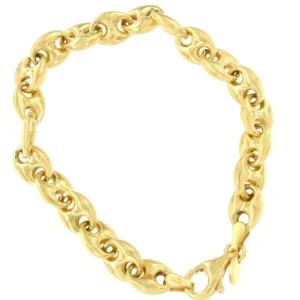 Roman Joyero Pulseras<PERATALLADA pulsera plata 1ª ley bañada oro eslabones calabrote