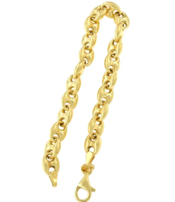 Roman Joyero Pulseras<PERATALLADA pulsera plata 1ª ley bañada oro eslabones calabrote