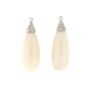 Roman Joyero Pendientes<Perillas ARCANGEL de piel de ángel con casquilla de brillantes