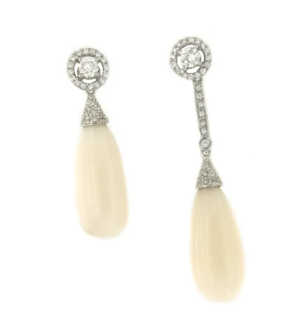 Roman Joyero Pendientes<Perillas ARCANGEL de piel de ángel con casquilla de brillantes