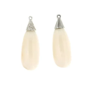 Roman Joyero Pendientes<Perillas ARCANGEL de piel de ángel con casquilla de brillantes