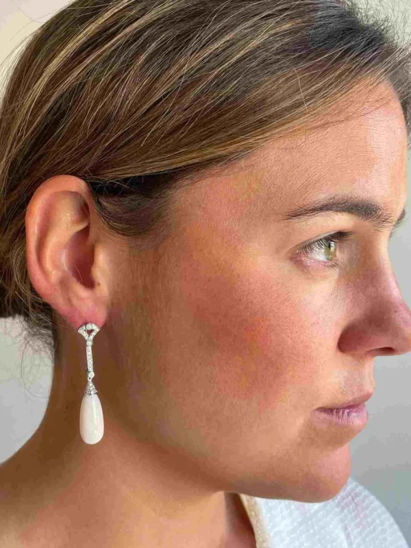 Roman Joyero Pendientes<Perillas ARCANGEL de piel de ángel con casquilla de brillantes