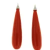 Roman Joyero Pendientes<Perillas FUERTE coral prensado con casquilla de brillantes