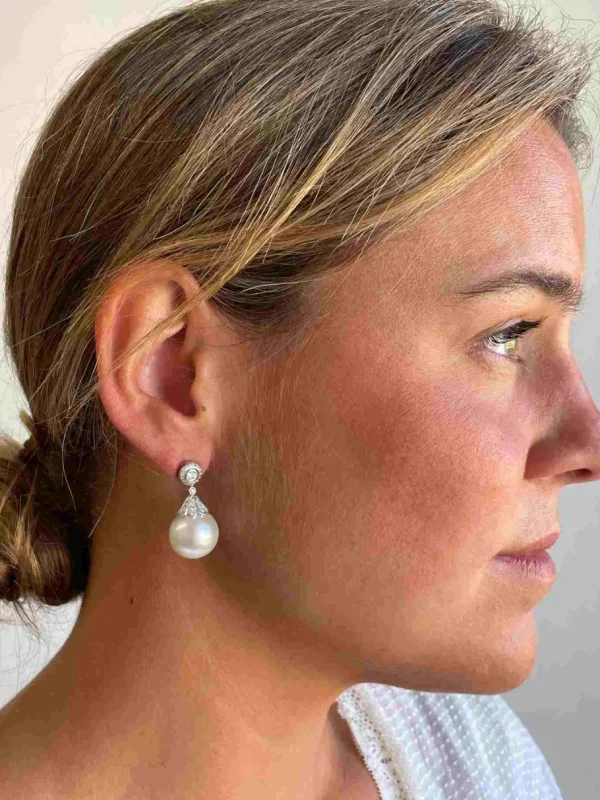 Roman Joyero Pendientes<Perlas australianas CALMA con casquilla desmontable.