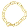 Roman Joyero Pulseras<PESCARA pulsera plata 1ª ley bañada oro eslabones barco