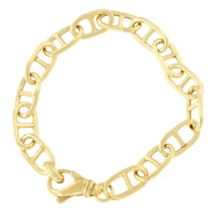 Roman Joyero Pulseras<PESCARA pulsera plata 1ª ley bañada oro eslabones barco