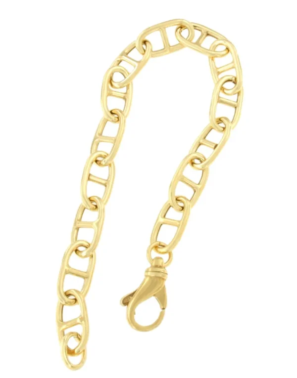 Roman Joyero Pulseras<PESCARA pulsera plata 1ª ley bañada oro eslabones barco