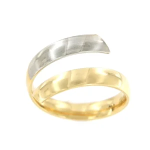 Roman Joyero Anillos<PIRAYET anillo cruzado en oro amarillo de 18 kilates ligero