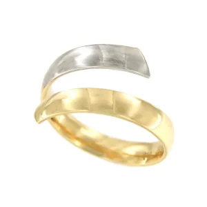 Roman Joyero Anillos<PIRAYET anillo cruzado en oro amarillo de 18 kilates ligero