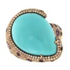 Roman Joyero Anillos<POLCA, anillo de oro rosa, diamante, amatista y calcedonia