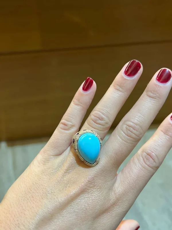 Roman Joyero Anillos<POLCA, anillo de oro rosa, diamante, amatista y calcedonia
