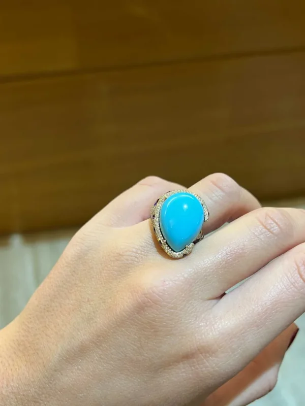 Roman Joyero Anillos<POLCA, anillo de oro rosa, diamante, amatista y calcedonia