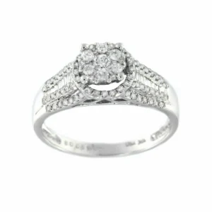 Roman Joyero Anillos<POMPEYA, anillo de oro blanco con diamantes