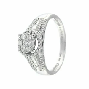 Roman Joyero Anillos<POMPEYA, anillo de oro blanco con diamantes