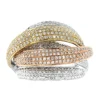 Roman Joyero Anillos<POZZUOLI, anillo en oro de tres colores y diamantes
