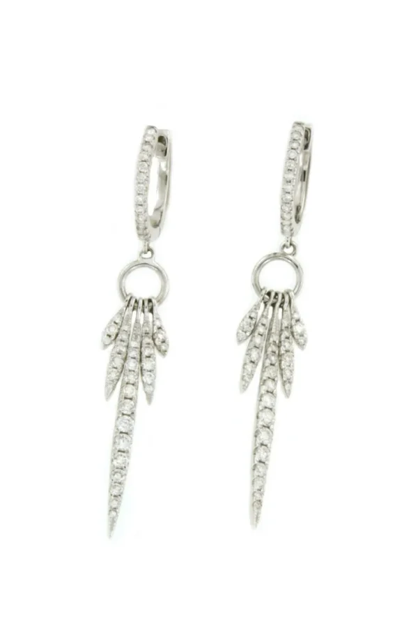 Roman Joyero Pendientes<Preciosos pendientes de brillantes HAKKA oro blanco 18 ktes