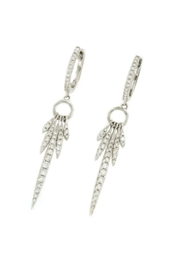 Roman Joyero Pendientes<Preciosos pendientes de brillantes HAKKA oro blanco 18 ktes