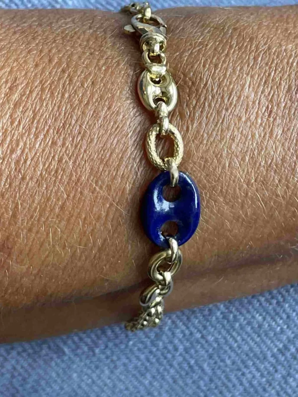 Roman Joyero Pulseras<Pulsera ANGOULEME de oro amarillo de 18 ktes con lapislázuli
