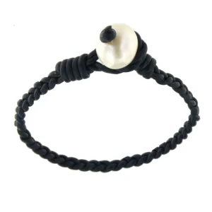 Roman Joyero Pulseras<Pulsera CABO con cuero en diferentes colores y perla Indonesia