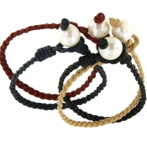 Roman Joyero Pulseras<Pulsera CABO con cuero en diferentes colores y perla Indonesia