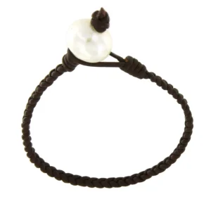 Roman Joyero Pulseras<Pulsera CABO con cuero en diferentes colores y perla Indonesia