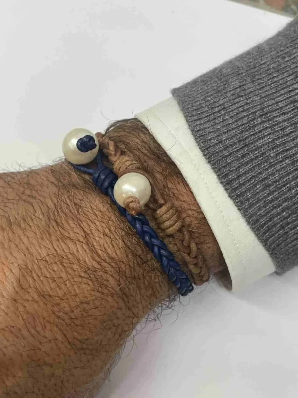 Roman Joyero Pulseras<Pulsera CABO con cuero en diferentes colores y perla Indonesia