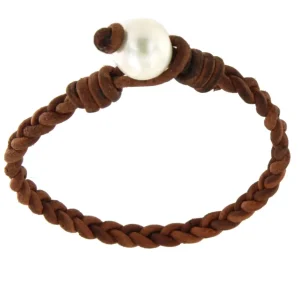 Roman Joyero Pulseras<Pulsera CABO con cuero en diferentes colores y perla Indonesia