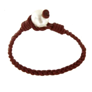 Roman Joyero Pulseras<Pulsera CABO con cuero en diferentes colores y perla Indonesia